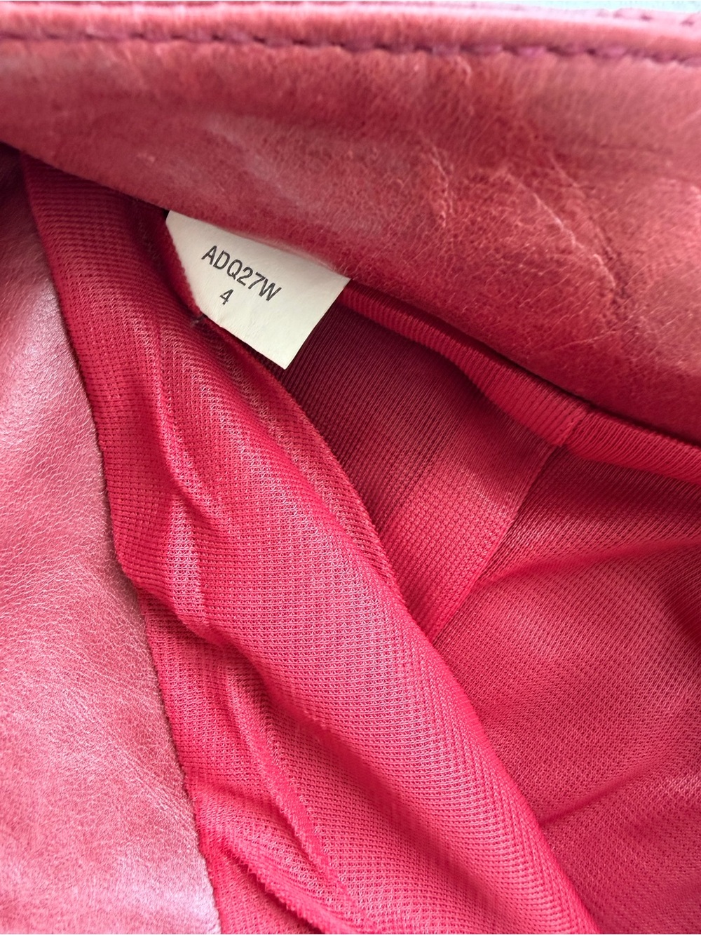 Vintage Parallel Red Patina Leather Pants Y2K Straight Leg Pants Size 4 - Picture 9 of 16